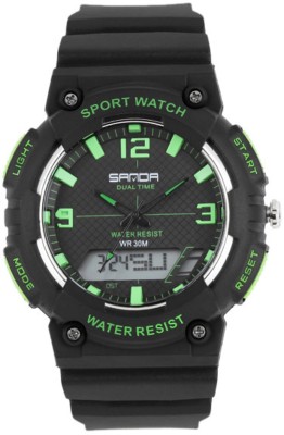 Sanda S734BKGRN Watch  - For Men   Watches  (Sanda)