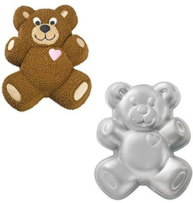 

Wilton Teddy bear cake Baking Pan 33 cm diameter(Aluminium, Non-stick), Multicolor