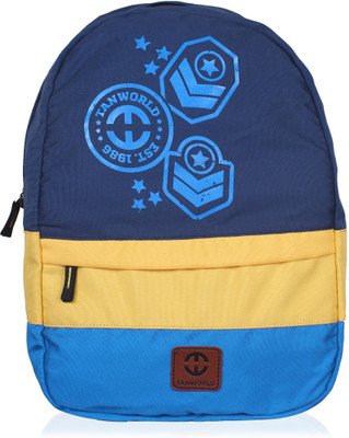 

Tanworld GenX Trio 14 L Backpack(Multicolor), Blue;navy blue;yellow
