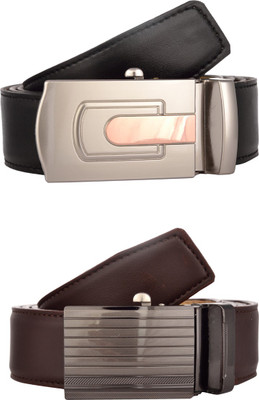 

Exotique Men Formal Multicolor Artificial Leather Belt, Black;brown
