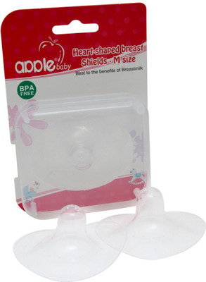 

Apple Baby Heart Shaped Nipple Shield-M Medium Flow Nipple(Pack of 2 Nipples)