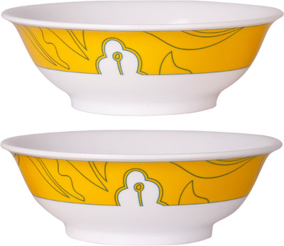 

Tupperware Pack of 2 (Each 550 Ml) Melamine Bowl Set(Yellow, Pack of 2)