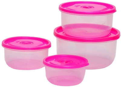 

Members Mark Microwave Safe Moduler Kitchen Spice Food Grocery Storage Plastic Bowl Set(Pink, Pack of 4)