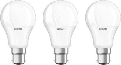 OSRAM 9 W Basic Round B22 LED Bulb(White, Pack of 3)