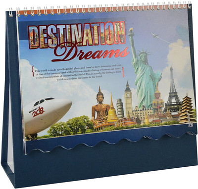 

Gathbandhan Destination Theme Desk Calender 2018 Table Calendar(Multicolor, Destination Dreams)