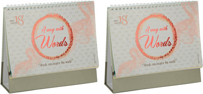 

idolcollections Words can inspire the world (pack of 2) 2018 Table Calendar(Multicolor, A way with words)