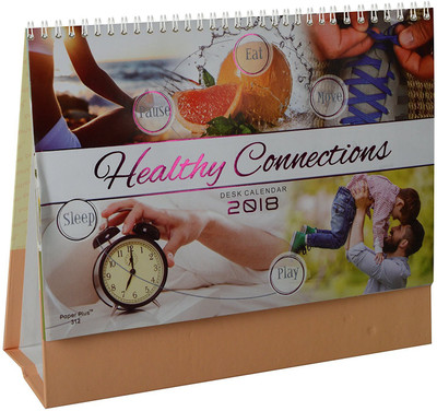 

idolcollections Stay healthy Stay healthy 2018 Table Calendar(Multicolor, Healthy Connection)