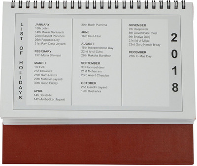 

Gathbandhan Salute India Theme Desk 2018 Table Calendar(Multicolor, Saluting india heme)