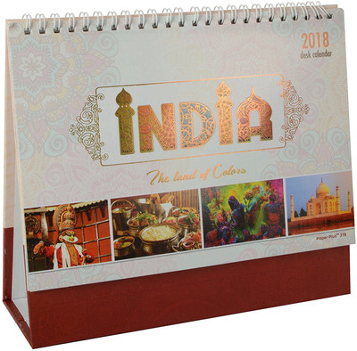 

idolcollections The Land of colours 2018 Table Calendar(Multicolor, India)