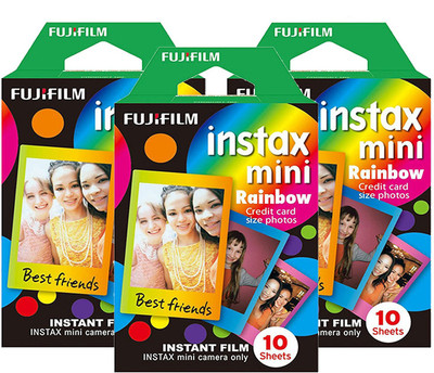 

Fujifilm Instax Mini Rainbow (10X3) Film Roll(Yes 800 ISO Pack of 3)