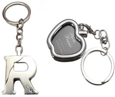 

MGP Fashion Heart Shape Black PhotoFrame With Alphabets Key Chain Combo No.636 Key Chain(Multicolor)
