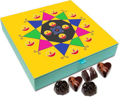 

Chocholik Diwali Gift - Have A Diwali Full OF Sweets And Crackers Chocolate Box - 9pc Truffles(108 g)
