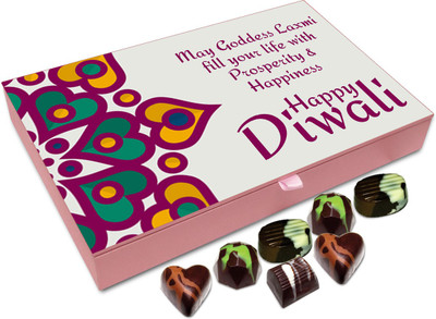 

Chocholik Diwali Gift - May Goddess Lakshmi Fill Your Life With Happiness This Diwali Chocolate Box - 12pc Truffles(144 g)