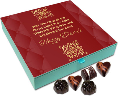 

Chocholik Diwali Sweets - May The Glow Of Diwali Diyas Light Up Your Life Chocolate Box - 9pc Truffles(108 g)