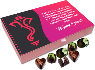 

Chocholik Diwali Sweets - May The Holy Occasion Of Diwali Be Herald Of Unlimited Joy Chocolate Box - 12pc Truffles(144 g)