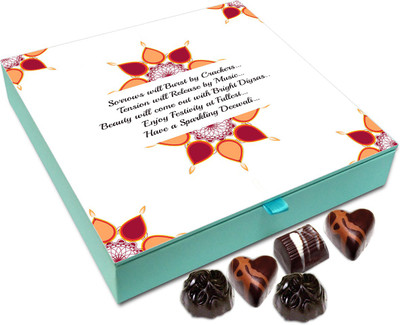 

Chocholik Diwali Gift - Have A Sparkling Deewali Chocolate Box - 9pc Truffles(108 g)