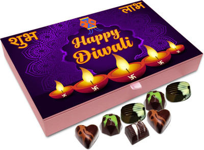 

Chocholik Diwali Sweets - Happy Deepawali My Lifetime Friends Chocolate Box - 12pc Truffles(144 g)