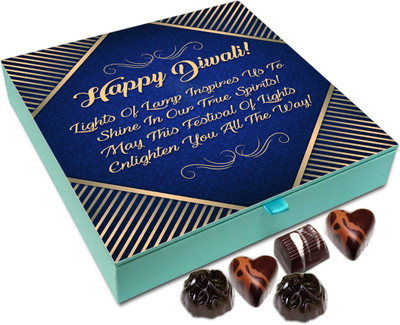 

Chocholik Diwali Gift - I Wish The Diwali Lamp Inspired You Towards Greatness Chocolate Box - 9pc Truffles(108 g)