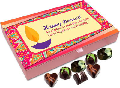 

Chocholik Diwali Sweets - May Goddess Laxmi Bless You Wit Lots Of Wealth This Diwali Chocolate Box - 12pc Truffles(144 g)