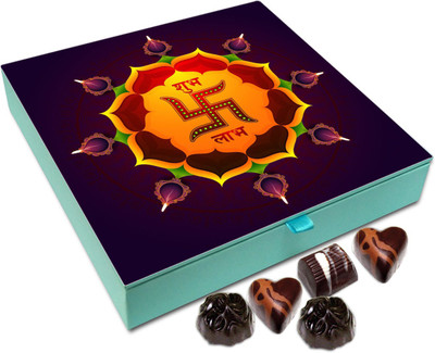 

Chocholik Diwali Sweets - May Your Diwali Be Exciting And Happy Chocolate Box - 9pc Truffles(108 g)