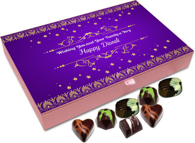 

Chocholik Diwali Sweets - Wishing You And your Family A Very Happy Diwali Chocolate Box - 12pc Truffles(144 g)
