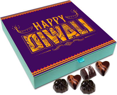 

Chocholik Diwali Sweets - May The Beautiful Festival Of Diwali Help You Achieve Success Chocolate Box - 9pc Truffles(108 g)
