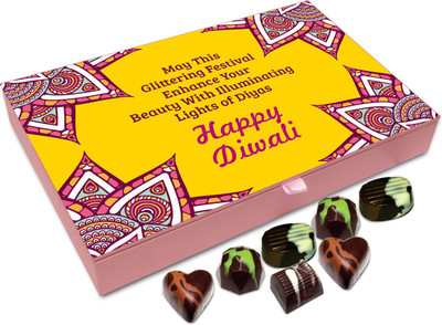 

Chocholik Diwali Sweets - May The Diwali Festival Help You To Brighten Up Your Life Chocolate Box - 12pc Truffles(144 g)