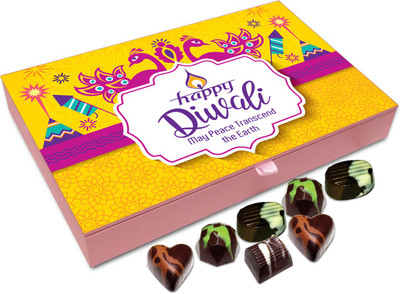 

Chocholik Diwali Gift - May This Diwali Bring Peace On Earth Chocolate Box - 12pc Truffles(144 g)