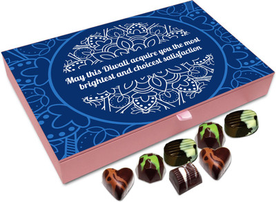 

Chocholik Diwali Sweets - May This Diwali Give You The Brightest Satisfaction Chocolate Box - 12pc Truffles(144 g)