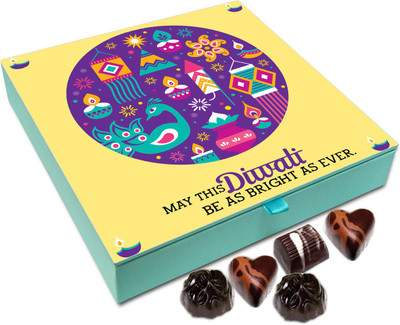 

Chocholik Diwali Gift - May This Diwali Be As Bright And Beautiful As Ever Chocolate Box - 9pc Truffles(108 g)