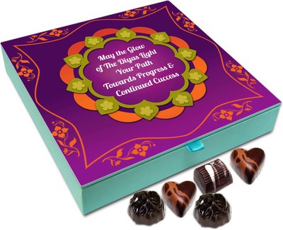 

Chocholik Diwali Sweets - May The Diwali Light Help You Progress Chocolate Box - 9pc Truffles(108 g)
