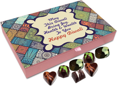 

Chocholik Diwali Sweets - May This Deepawali Bring Health Joy And Happiness In Your Life Chocolate Box - 12pc Truffles(144 g)