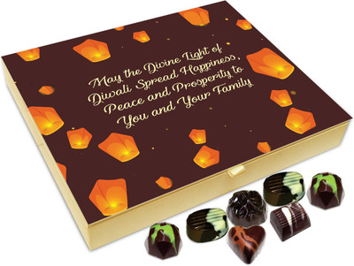 

Chocholik Diwali Sweets - May The Divine Light Of Diwali Spread Happiness In Your Life Chocolate Box - 20pc Truffles(240 g)