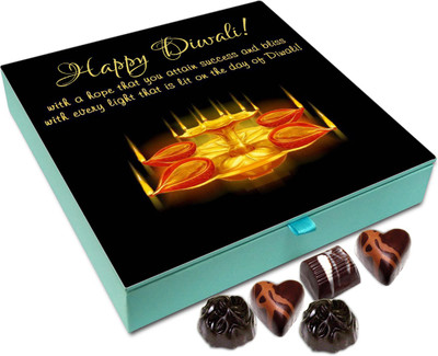 

Chocholik Diwali Gift Box - Hope You Attain Amazing Success This Diwali Chocolate Box - 9pc Truffles(108 g)