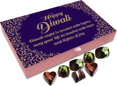 

Chocholik Diwali Sweets - Diwali Night Is Loaded With Sparkling Lights Chocolate Box - 12pc Truffles(144 g)