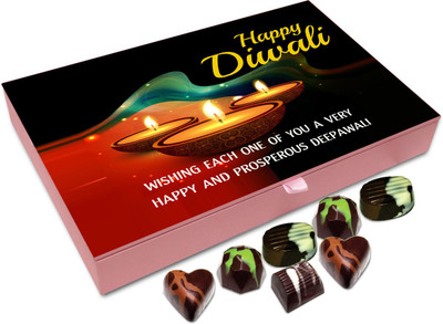 

Chocholik Diwali Sweets - Wishing Each One Of You A Very Happy Diwali Chocolate Box - 12pc Truffles(144 g)