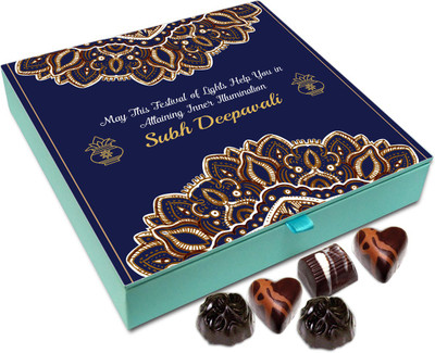 

Chocholik Diwali Sweets - May Diwali Helps You In Attaining Inner Peace Chocolate Box - 9pc Truffles(108 g)
