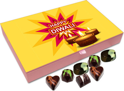 

Chocholik Diwali Sweets - Happy Diwali My Lifetime Friends Chocolate Box - 12pc Truffles(144 g)