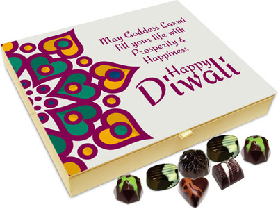 

Chocholik Diwali Gift - May Goddess Lakshmi Fill Your Life With Happiness This Diwali Chocolate Box - 20pc Truffles(240 g)