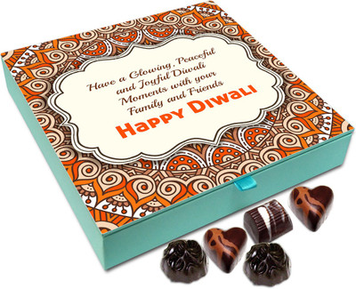 

Chocholik Diwali Sweets - Have A Glowing And Peaceful Diwali Chocolate Box - 9pc Truffles(108 g)