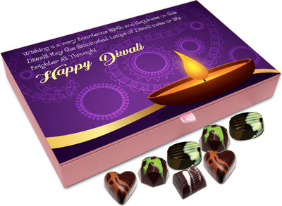 

Chocholik Diwali Gift - Wishing You A Very Successful And Beautiful Diwali Chocolate Box - 12pc Truffles(144 g)