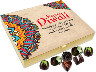 

Chocholik Diwali Gift - Wishing You And Your Family Diwali Full Of Fun And Excitement Chocolate Box - 20pc Truffles(240 g)
