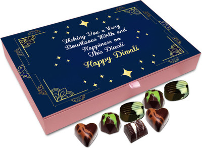 

Chocholik Diwali Sweets - Wishing You A Very Harmonious Diwali Chocolate Box - 12pc Truffles(144 g)
