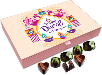 

Chocholik Diwali Gift - Happy Diwali To You With Lots Of Love Chocolate Box - 12pc Truffles(144 g)