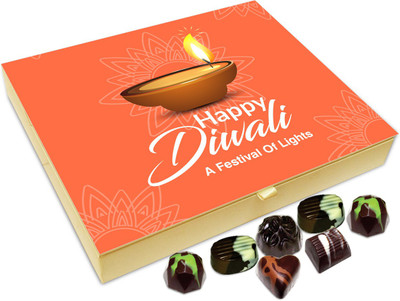 

Chocholik Diwali Sweets - Diwali Is Festival Of Win Of Good Over Evil Chocolate Box - 20pc Truffles(240 g)
