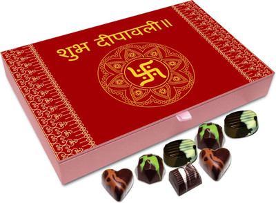 

Chocholik Diwali Sweets - Shubh Deepawali To My Grandparents Chocolate Box - 12pc Truffles(144 g)