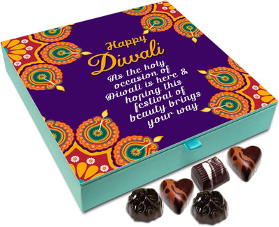

Chocholik Diwali Sweets - May This Beautiful Festival Of Diwali Bring Lots Of Success Chocolate Box - 9pc Truffles(108 g)