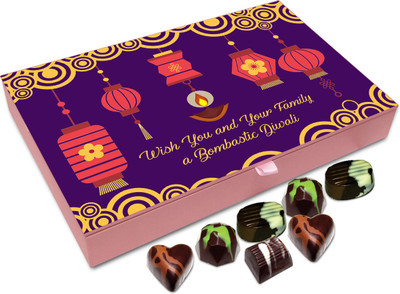 

Chocholik Diwali Sweets - I Wish Your Family A Bombastic Diwali Chocolate Box - 12pc Truffles(144 g)