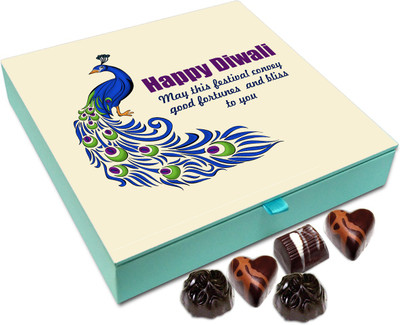 

Chocholik Diwali Sweets - May The Diwali Festival Convey Good Fortunes Chocolate Box - 9pc Truffles(108 g)