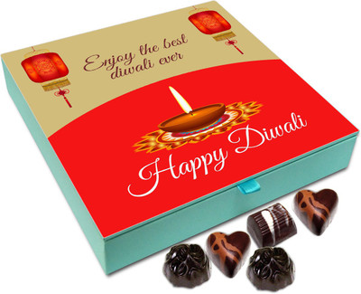 

Chocholik Diwali Gift - Happy Diwali To All My Guardians Chocolate Box - 9pc Truffles(108 g)